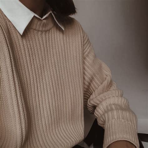 collar aesthetic|outfits sweater with collar aesthetic.